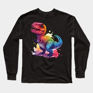 Colorsplash T-rex! Long Sleeve T-Shirt